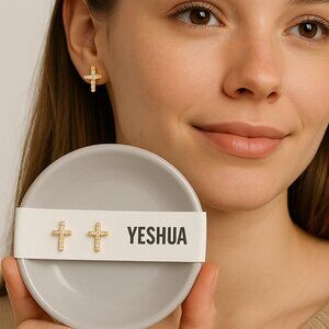 Ceramic Ring Dish and Earring Set; Spiritual Jewlery Set w/ Ring Dish & Earrings